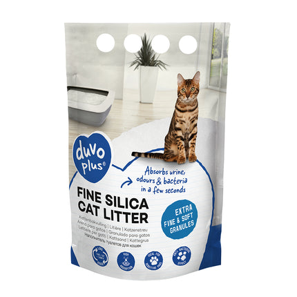 AnimalstoreXL Duvoplus Premium Fijne Silica Kattenbakvulling 5L