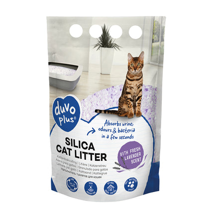 AnimalstoreXL Duvoplus Premium Silica Kattenbakvulling Lavendel 5L
