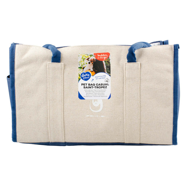 AnimalstoreXL Duvoplus Saint-Tropez Pet Bag Casual 40x22x26cm max 6kg Beige