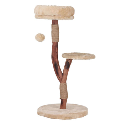 AnimalstoreXL Duvoplus Krabpaal Nina Natural Wood - 46x40x86cm Beige