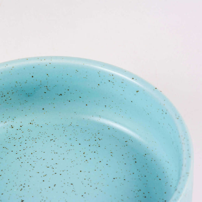AnimalstoreXL Duvoplus - Eetkom Stone Speckle 750ml - M 15,5x15,5x6,5cm Turquoise