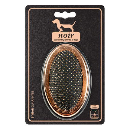 AnimalstoreXL Ebi Noir Ergonomische Slicker Borstel 11x7x9,5cm Brons/Zwart