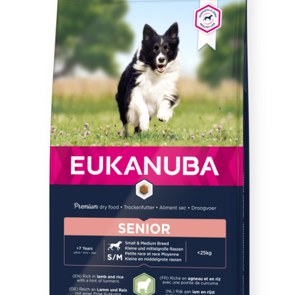 AnimalstoreXL Eukanuba Hondenbrokken Senior Klein/Middelgroot Lam & Rijst 2,5kg