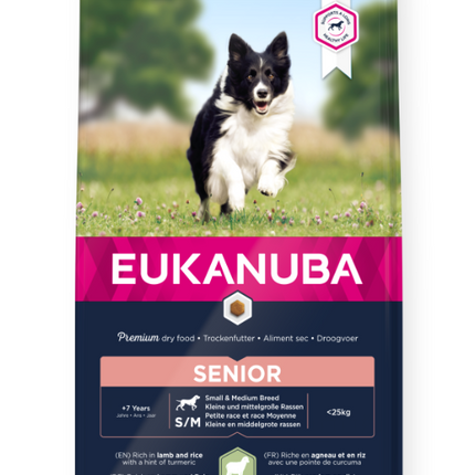 AnimalstoreXL Eukanuba Hondenbrokken Senior Klein/Middelgroot Lam & Rijst 2,5kg