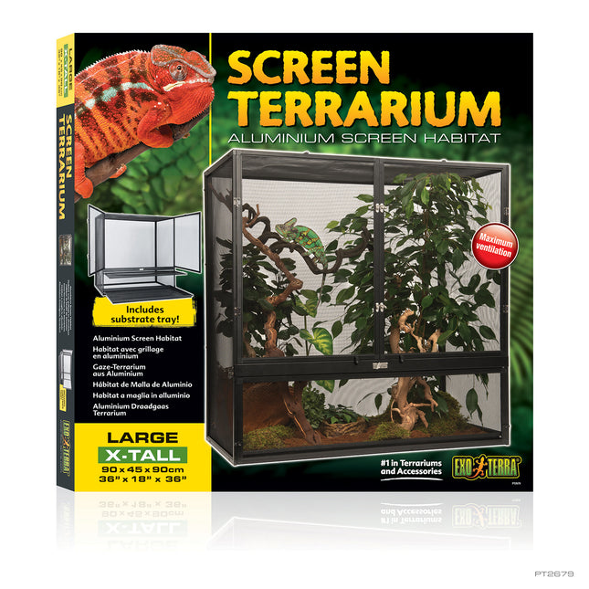 AnimalstoreXL Exo Terra Aluminium Gaas Terrarium 90x45x90cm