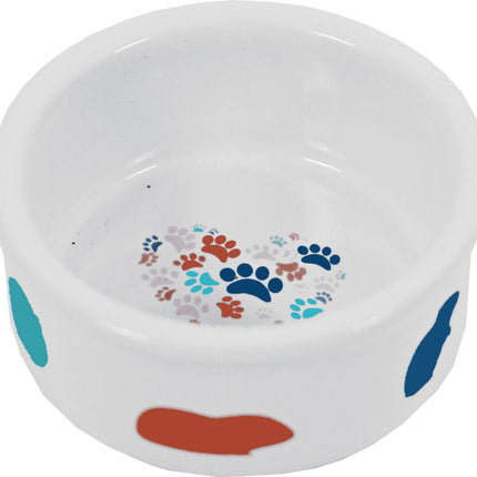 AnimalstoreXL Eetbak Steen Hamster Wit/Print 7cm