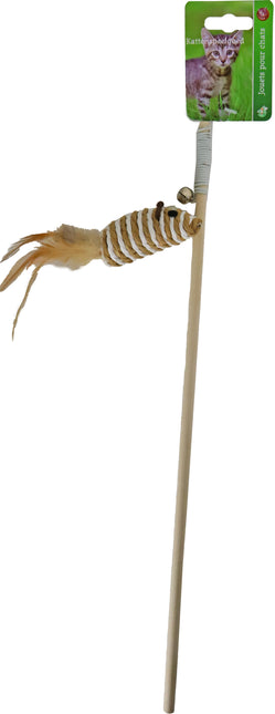 Angel mit Raffia Maus und Glocke