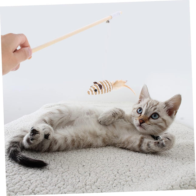 Angel mit Raffia Maus und Glocke