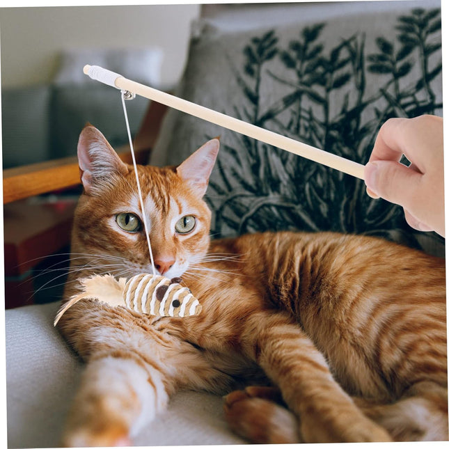 Angel mit Raffia Maus und Glocke