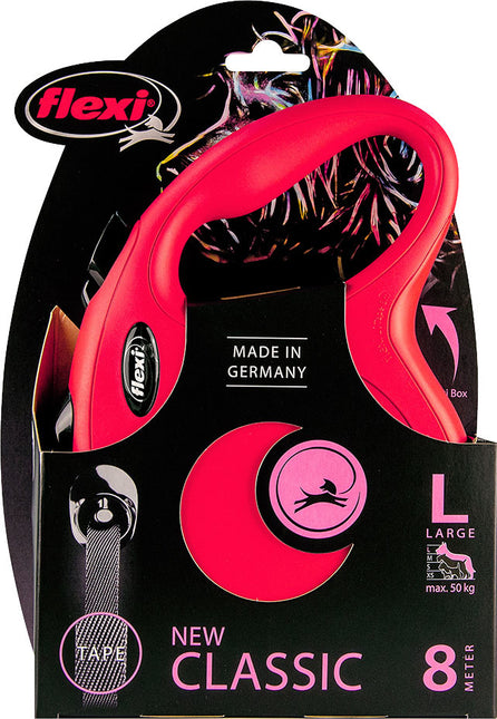 AnimalstoreXL Flexi - Rollijn Classic Koord Tape L Rood 8m - Hondenriem