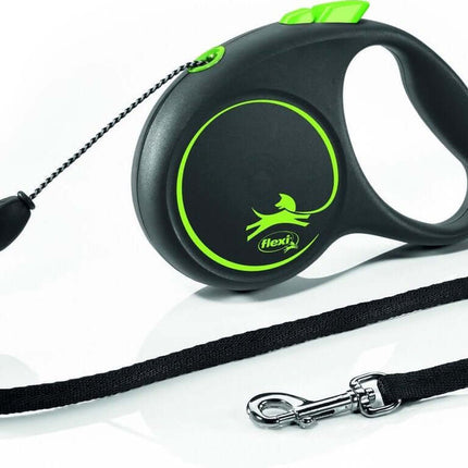 AnimalstoreXL Flexi Rollijn Black Design Cord S Groen 5 meter