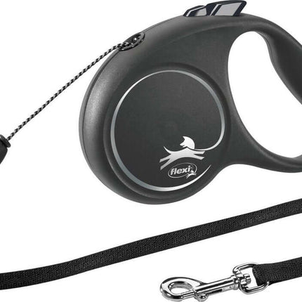 AnimalstoreXL Flexi Rollijn Black Design Cord S Zwart 5 meter