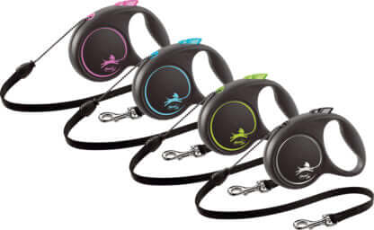 AnimalstoreXL Flexi Rollijn Black Design Cord S Blauw 5 meter