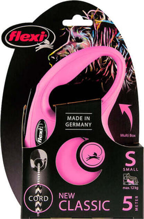 AnimalstoreXL Flexi Rollijn Classic Cord S Roze 5 meter