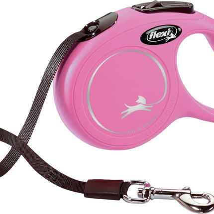 AnimalstoreXL Flexi Rollijn Classic Tape XS Roze 3 meter