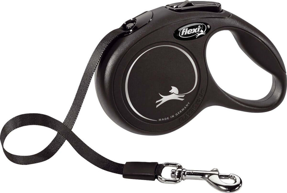 AnimalstoreXL Flexi Rollijn Classic Tape XS Zwart 3 meter