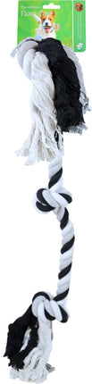 AnimalstoreXL Floss Toy Zwart/Wit 3 Knoop Gigant