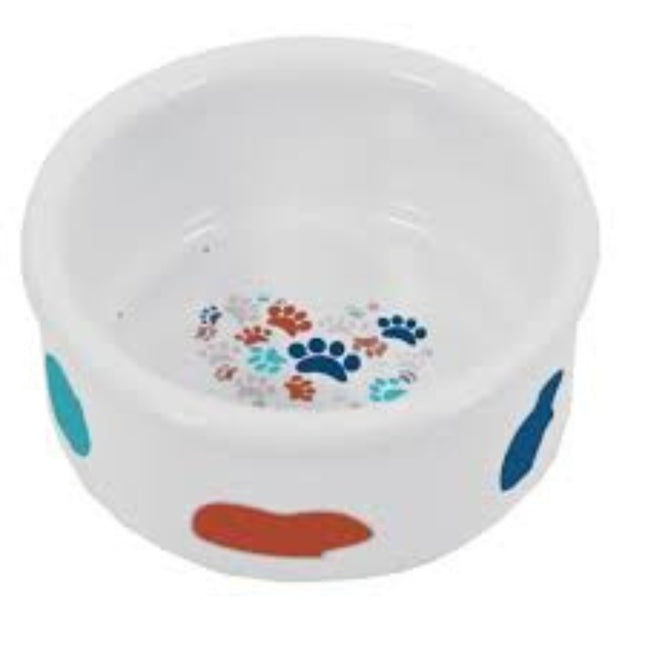 Futternapf Stein Kaninchen Weiß/Druck 11cm