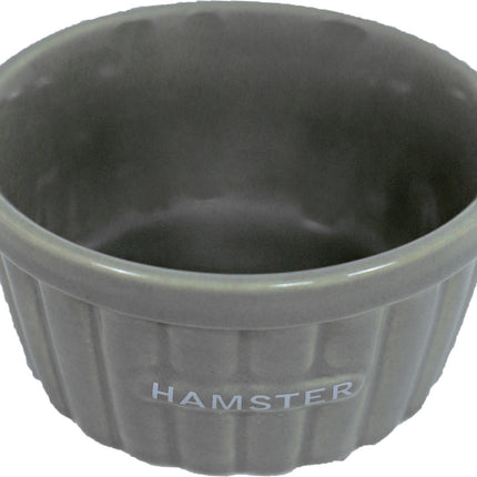 AnimalstoreXL Eetbak Steen Ribbel Hamster Taupe 8cm