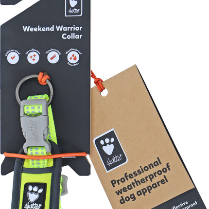 AnimalstoreXL Hurtta Collar War Warrior Neon Lemon 25-35cm