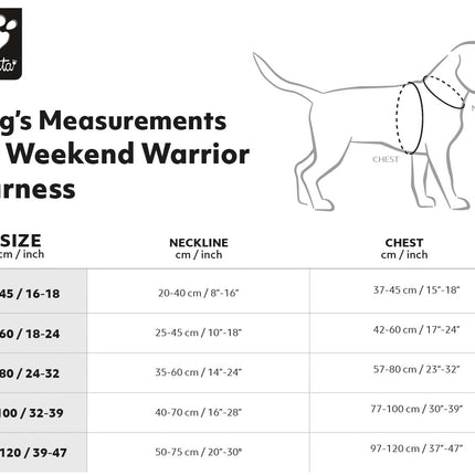 AnimalstoreXL Hurtta Weekend Warrior Warming harnas ECO 80-100cm