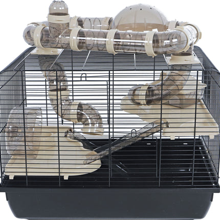 AnimalstoreXL Interzoo hamsterkooi Galaxy met Terras - Zwart