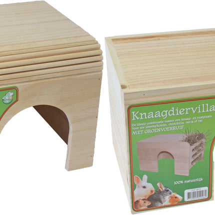 AnimalstoreXL Knaagdiervilla Hout Large