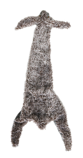 Kaninchen flach grau mit Quietschen 35cm - 55cm - 85cm