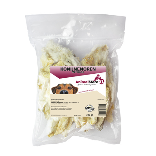 AnimalstoreXL Konijnenoren met haar 300g