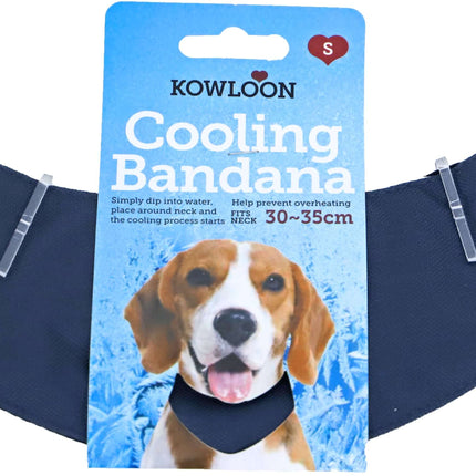 AnimalstoreXL Kowloon Koelbandana Donkerblauw Small 30-35cm