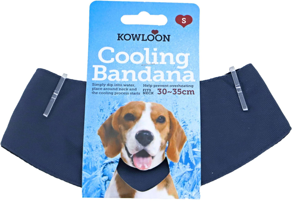 AnimalstoreXL Kowloon Koelbandana Donkerblauw Small 30-35cm