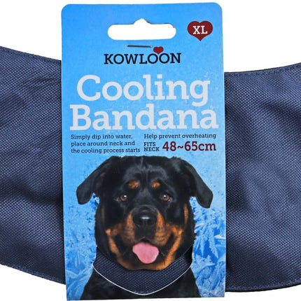 AnimalstoreXL Kowloon Koelbandana Donkerblauw xL 48-65cm