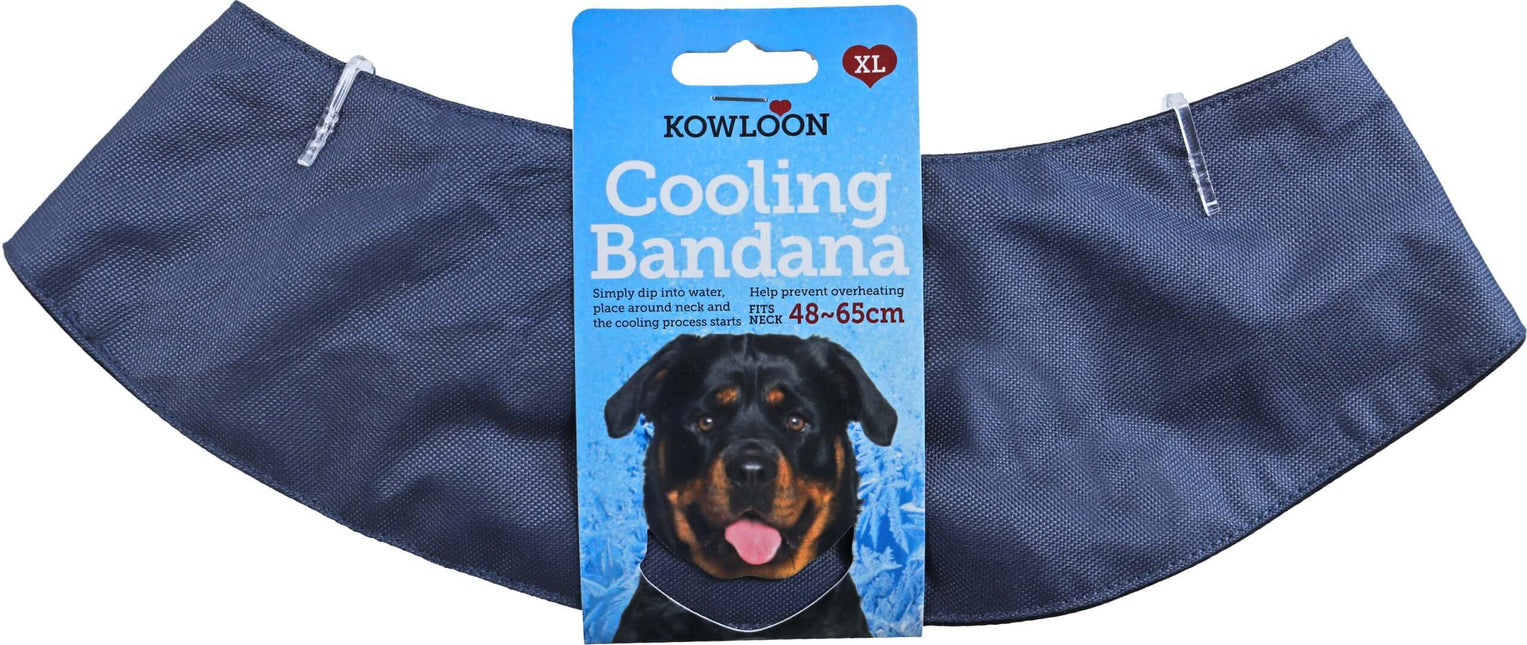 AnimalstoreXL Kowloon Koelbandana Donkerblauw xL 48-65cm