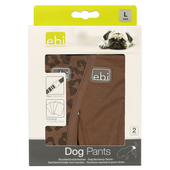 Ebi Hundehose Braun L 40-49cm 2St