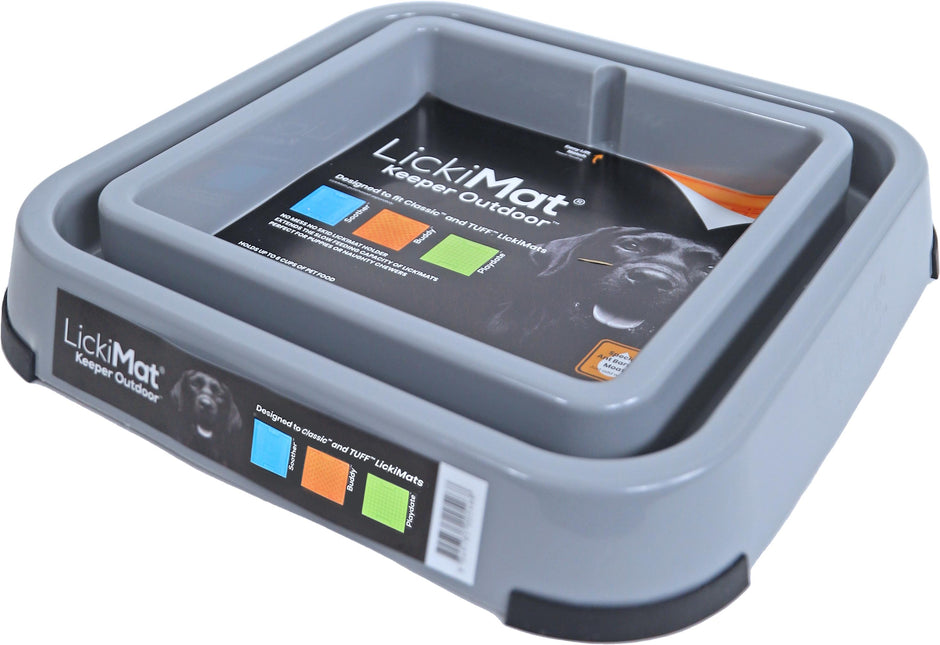 AnimalstoreXL Lickimat Keeper Outdoor Hond Grijs 31cm