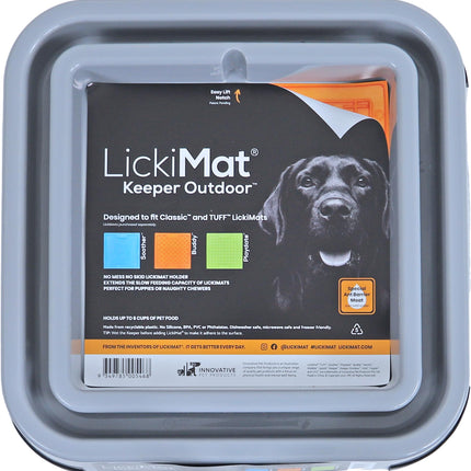 AnimalstoreXL Lickimat Keeper Outdoor Hond Grijs 31cm
