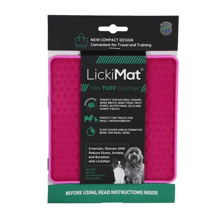 AnimalstoreXL Lickimat Likmat Mini Tuff Soother Hond Roze 15cm
