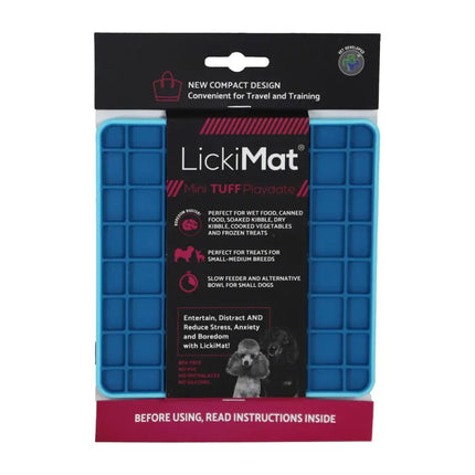 AnimalstoreXL Lickimat Likmat Mini Tuff Playd. Hond Turq. 15cm