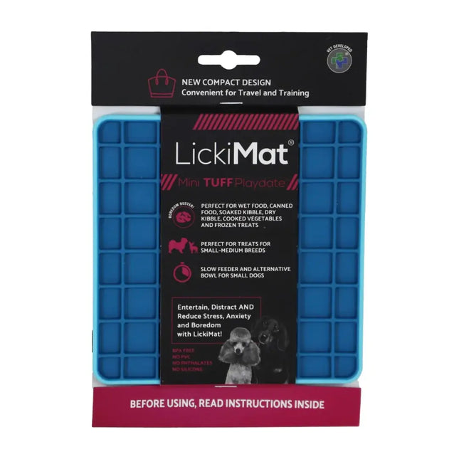 AnimalstoreXL Lickimat Likmat Mini Tuff Playd. Hond Turq. 15cm