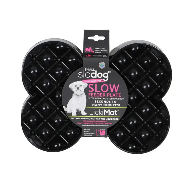 AnimalstoreXL Lickimat Slodog Slowfeeder Plate Hond Zw.S 25cm