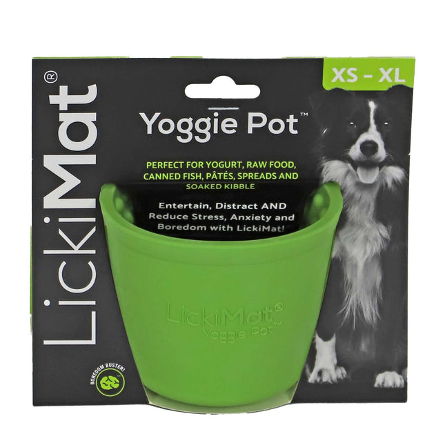 AnimalstoreXL Lickimat Yoggie Pot Hond Groen 8cm