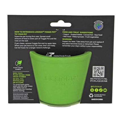 AnimalstoreXL Lickimat Yoggie Pot Hond Groen 8cm