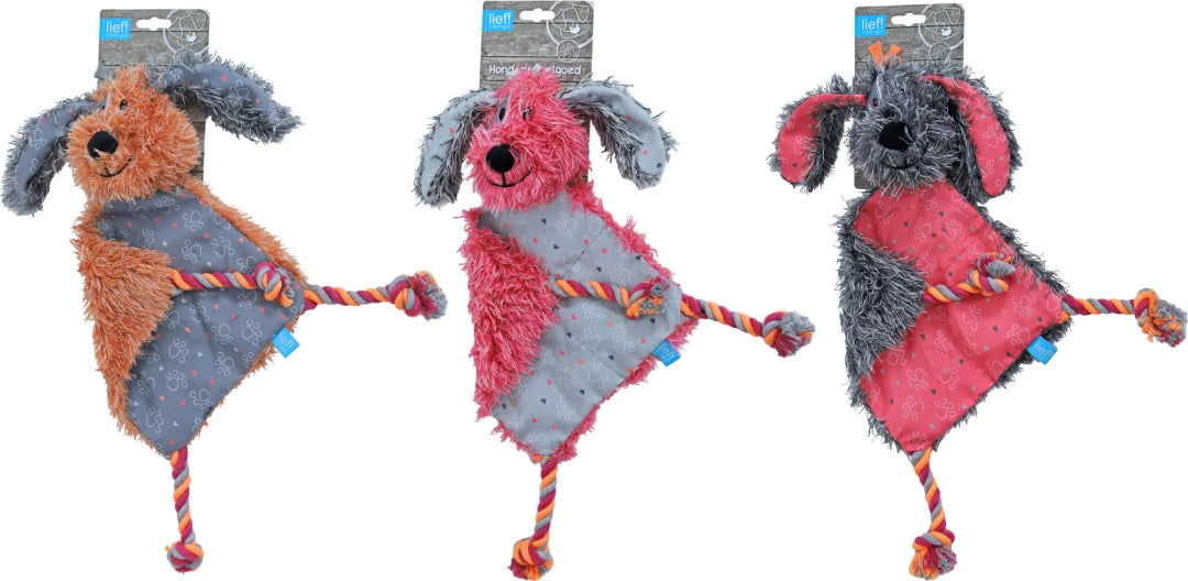 AnimalstoreXL Lief! H.Splg. Girls Teckel Plat met Piep Ass. 40cm