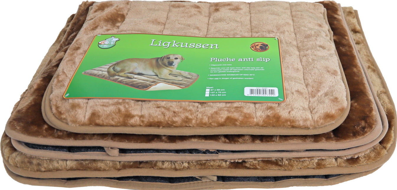 AnimalstoreXL Ligkussen Pluche A. Slip Bruin 87X58cm
