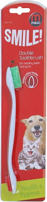 AnimalstoreXL Mikki Double Tooth Brush Wit
