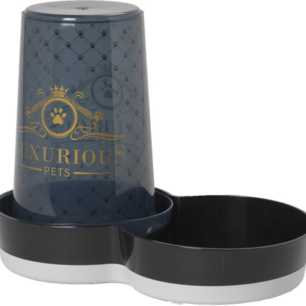 AnimalstoreXL Moderna Drink Voersilo Pl.Luxurious Zwart 1.5 liter