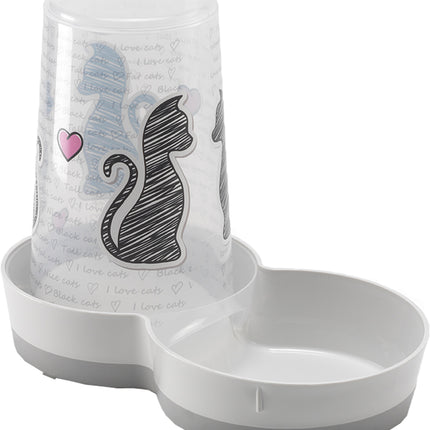 AnimalstoreXL Moderna Drink Voersilo Pl. Catsinlove 1.5 liter