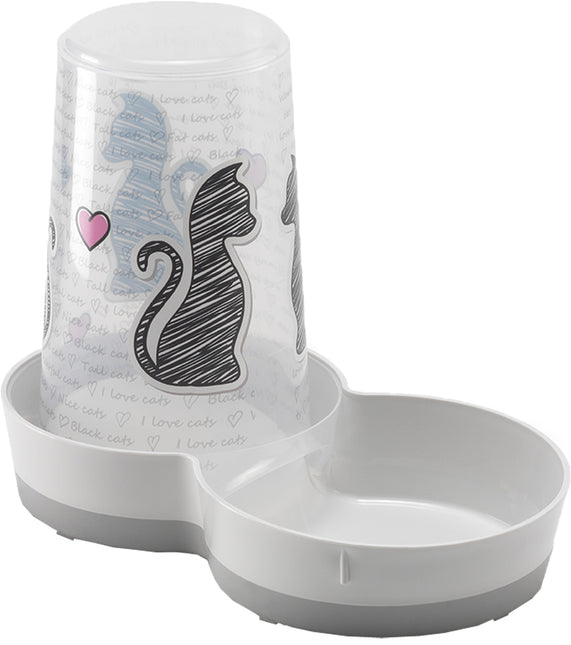 AnimalstoreXL Moderna Drink Voersilo Pl. Catsinlove 1.5 liter