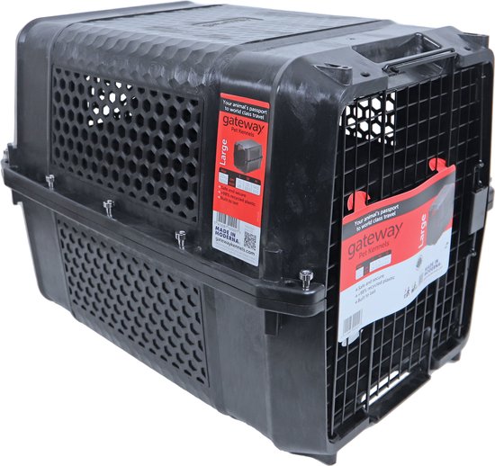 AnimalstoreXL Moderna Reiskennel Gateway Large Black Recycled