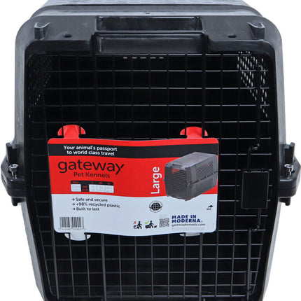 AnimalstoreXL Moderna Reiskennel Gateway Large Black Recycled